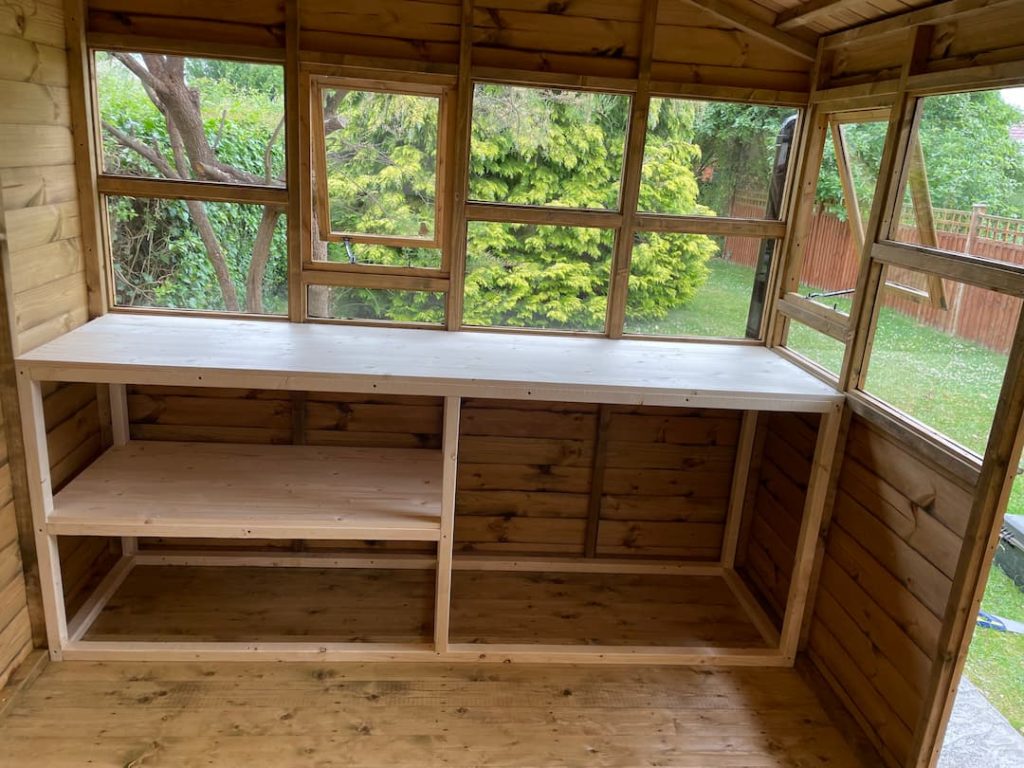 Shed work bench